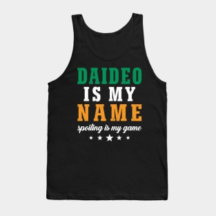 Irish Grandpa Daideo Is My Name Spoiling Is My Game Funny Tank Top